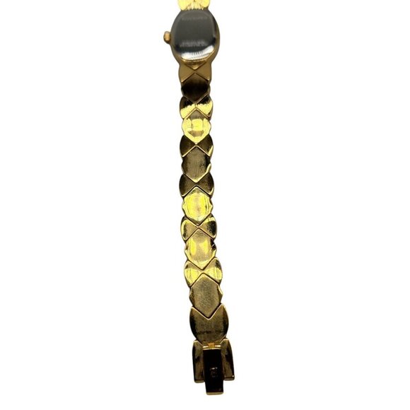 Bulova Ladies Diamond Bow Watch Gold Plated 15mm Silver Tone Dial 7" Band Quartz - Picture 13 of 16